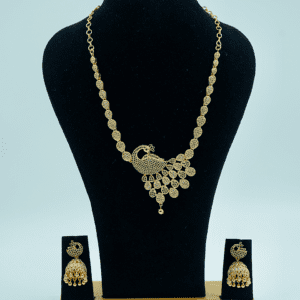 Elegant Peacock Necklace Set – Traditional Design