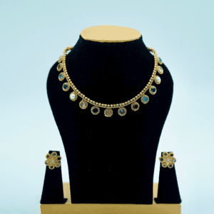 Multi-Stone Gold Necklace Set