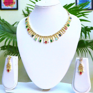 Multi-Color Gemstone Necklace Set