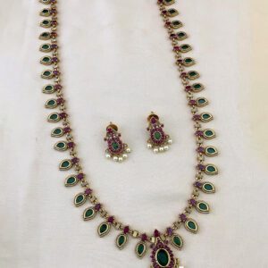 Emerald Ruby Gold Haram Set