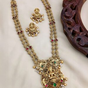 Antique Temple Lakshmi Heritage Haram Set